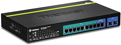 TRENDnet 10 Bağlantı Noktalı Gigabit Web Akıllı PoE + Anahtarı, 8 x PoE + Gigabit Bağlantı Noktası, 2 x Gigabit Ethernet