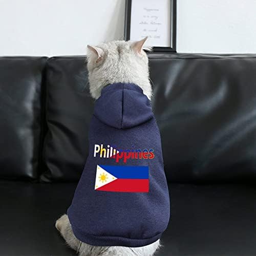 Filipinler bayrağı Moda Pet Hoodies Yumuşak Sıcak Köpek Giysileri Dayanıklı Pet Kazak Şapka ile