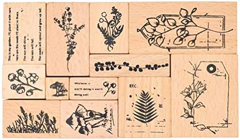 Mvchifay Vintage Ahşap Pullar Set kauçuk conta için DIY Kırtasiye Scrapbooking El Kitabı Günlüğü Mektup Dekor (Prens