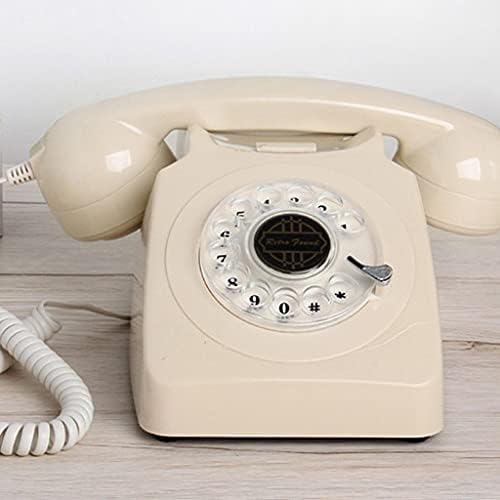 UXZDX CUJUX Avrupa Tarzı Döner Arama Vintage Sabit Telefon Plastik Ev Ofis Retro Tel Sabit Sabit Telefon (Renk : D)