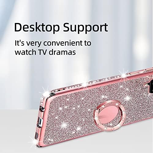 Kudinigalaxy A42 için Kılıf, A42 Samsung Telefon Kılıfı Kadınlar için Glitter Kristal Yumuşak Temizle TPU Lüks Bling