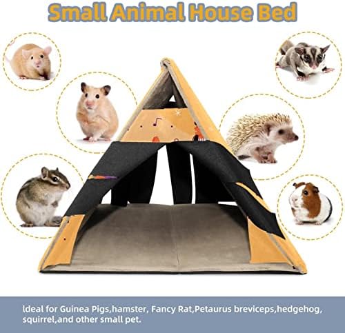 Küçük Kobay Hamster Kirpi Tavşan Hideout Yuva Aksesuarları, uluslararası Dans Günü Desen Kafesleri Yatak Küçük Hayvan