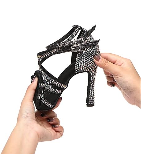 YKXLM Balo Salonu Dans Ayakkabıları Kadınlar için Profesyonel Latin Salsa Uygulama Dans Ayakkabıları