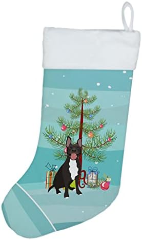 Caroline Hazineleri WDK3100CS Çukur Boğa Siyah 4 Noel Noel Çorap, Şömine Asılı Çorap Noel Sezonu Parti Dekor Aile