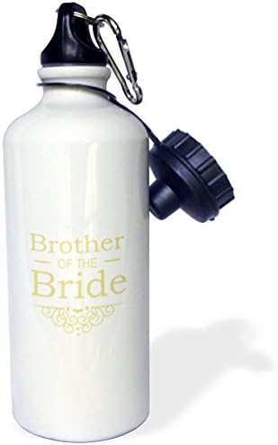 3dRose Altın Düğün için Gelinin Kardeşi-eşleşen evlilik partisi töreni setinin bir parçası-süslü girdaplar Spor Su