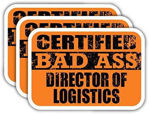 (x3) sertifikalı Kötü Eşek Lojistik Direktörü Çıkartmalar / Serin Komik Meslek İş Kariyer Hediye Fikri / Dizüstü Bilgisayarlar,