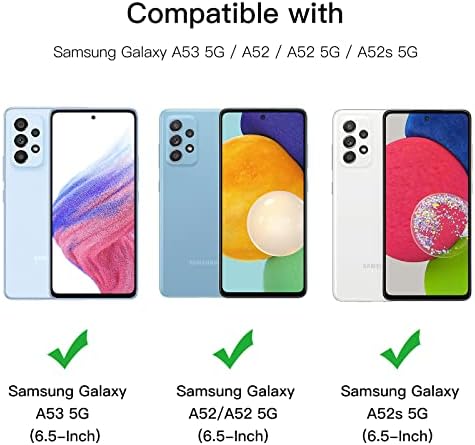 JETech Ekran Koruyucu için Samsung Galaxy A53 5G / A52 / A52 5G / A52s 5G, 9H Temperli Cam Filmi, Çizilmez, HD Net,