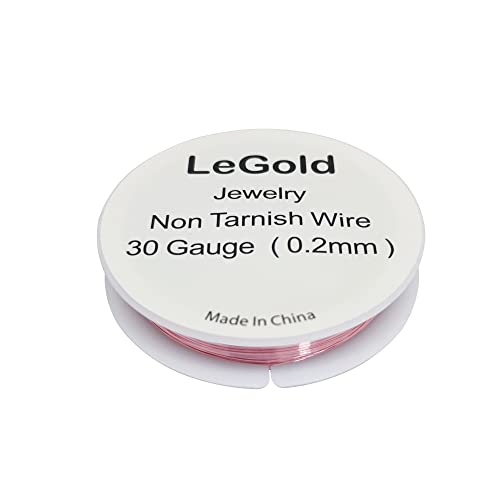 LeGold 30 Ölçer 20 Metre Takı Boncuk Craft Bakır Tel Olmayan Kararmaz Dayanıklı Gül Altın Renk