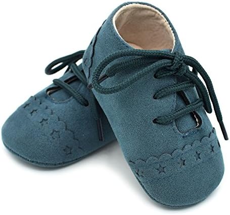 POLG Bebek Erkek Kız Lace Up Süet Çizmeler Sneakers Yumuşak Kauçuk Taban Bebek Yenidoğan Oxford Kaymaz Toddler Elbise