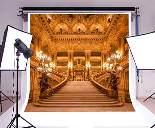 Yeele 10x10ft Paris Opera Tiyatrosu Zemin Fotoğrafçılık için Fransız Palais Garnier Merdiven Altın Salon Konser Arka