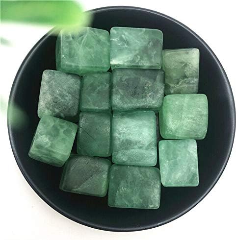 ERTİUJG HUSONG312 100g 20-30mm Doğal Yeşil Florit Kristal Küp Taşlar Cilalı Reiki Şifa Kristal Doğal Taşlar ve Mineraller