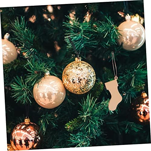 jojofuny 1 Takım Noel Ağacı Süsleri Adornos para De Minyatür Çorap Odunsu Dekor Ahşap Noel Kolye Noel Ahşap Kesikler