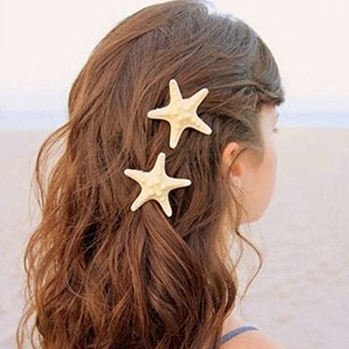 ENDAN 2 adet Denizyıldızı saç tokası Sevimli Şapkalar Deniz Yıldızı saç tokası Reçine Plaj Deniz Denizkızı saç tokası
