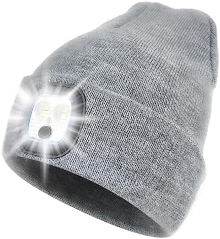 KERNOWO LED Işıklı Bere Şapka, 4 Modlu 1500LM Bere Işıklı Şapka, Yetişkinler ve Çocuklar için Işıklı şarj Edilebilir