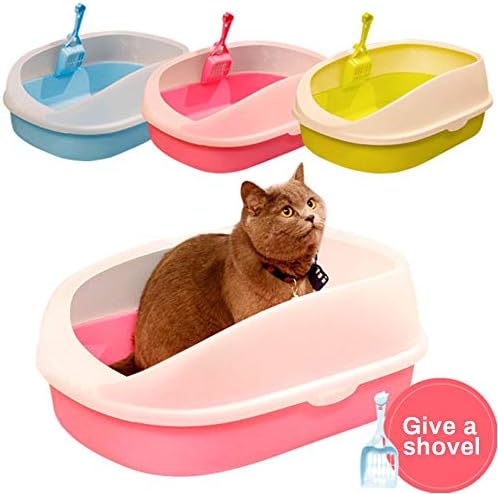 ZRSJ Şık ve Dayanıklı Pet Köpek Tuvalet, Kedi ve Köpek Tepsi Kedi kum kabı, Sıçrama Geçirmez Tuvalet Kedi kum kabı