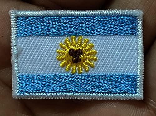 Bayrak Ülke Yama Arjantin Bayrağı İşlemeli Demir on Patch Crest Rozeti Boyutu Mini 0.6X1.1 İnç. ceketler şapkalar