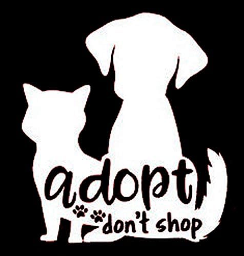 Evlat edinme Evcil Hayvan Satın Almayın Kedi Köpek Çıkartması vinil yapışkan / Otomobil Kamyon Van Duvarlar Dizüstü|Beyaz