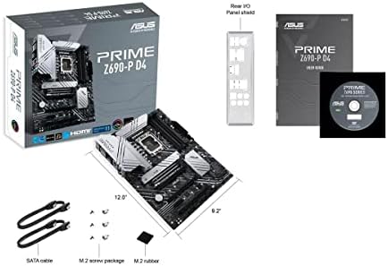 ASUS Prıme Z690-P D4 LGA 1700 (Intel 12. Nesil) ATX Anakart (PCIe 5.0,DDR4,14+1 Güç Aşamaları, 3X M. 2,2.5 Gb LAN,