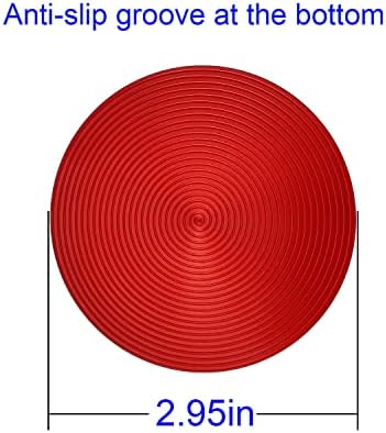 XJDAMZ kaldırma tamponu Oluklu-Evrensel Manyetik, Çerçeve Ray Koruyucu Koruyucu Disk / Ped-kırmızı 1 Adet, 75mm-kırmızı