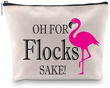 JXGZSO Flamingo Makyaj Çantası Flamingo Sevgilisi Hediye Oh Sürüler için Sake Kozmetik Çantası Pembe Flamingo Hediye
