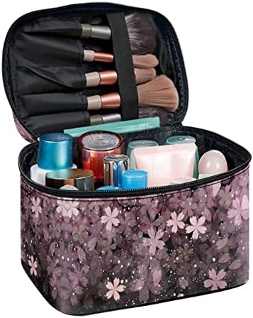 Biyejit Pembe Kiraz Çiçeği Kozmetik Çantaları Kadınlar için Taşınabilir Makyaj Çantası Çanta Seyahat makyaj çantası