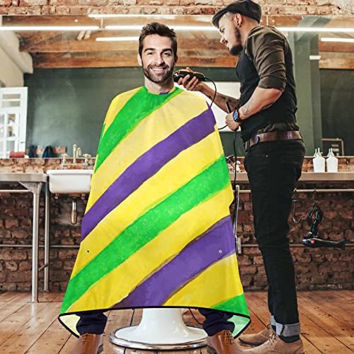 visesunny Berber Pelerin Suluboya Boya Mardi Gras Polyester Saç Kesme Salon Pelerin Önlük Anti-Statik Saç Kesimi Suya