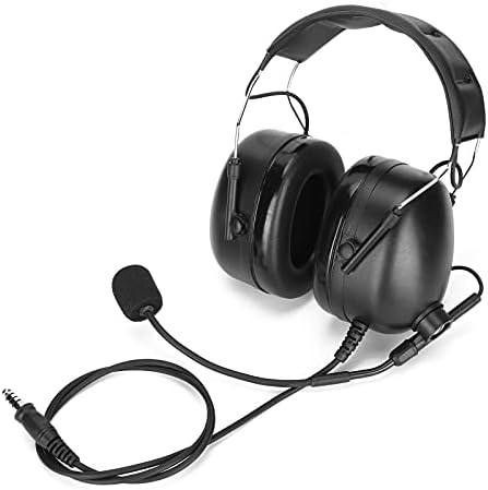 Luqeeg Havacılık Kulaklık - Gürültü Iptal Teleskopik Kulaklık Walkies Talkies Kulaklıklar ile Pikap Mikrofon ve U94