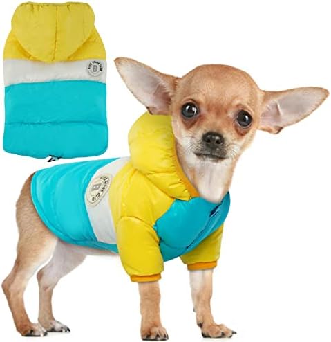 FUAMEY Köpek Kış Ceket, Köpek balon ceket Sıcak Yastıklı Pet Kar Yelek Sevimli Rüzgar Geçirmez Köpek Giysileri Köpek