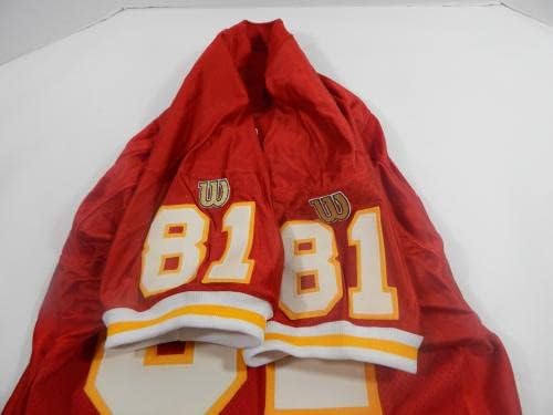 1996 Kansas City Chiefs 81 Oyunu Yayınlandı Kırmızı Forma 44 DP32708-İmzasız NFL Oyunu Kullanılmış Formalar