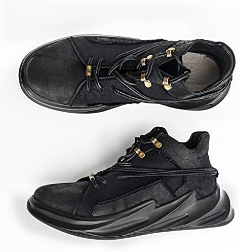 RewritE erkek Retro Sneakers, Orijinal Tasarım Niş Eski Stil Deri Tuval Dikiş Nefes gündelik ayakkabı