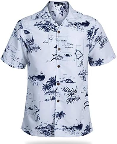 Yıldan Yıla Erkek havai gömleği Düzenli Fit Hawaiian Gömlek Erkekler için Hızlı Kuruyan Etkisi