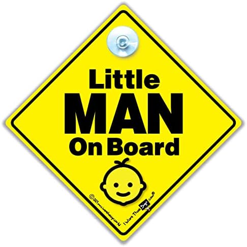 Gemide Küçük Adam işareti, gemide bebek işareti, Gemide torun, Yüksek görünürlük Danışma Vantuz Araba pencere işareti