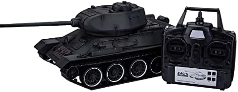 Foxcokie 1/16 2.4 G rc tankı Modeli, uzaktan kumanda rus T34/85 ışıkları ve sesler ile zırhlı araç erkek yetişkinler
