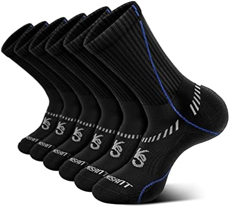 KEMİSANT Erkekler varis çorabı 3/6 Pairs, Atletik Çorap Minderli Taban Erkekler için Koşu Yürüyüş, Kemer Desteği